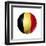 Soccer Football Ball With Belgium Flag-daboost-Framed Art Print