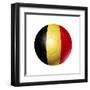 Soccer Football Ball With Belgium Flag-daboost-Framed Art Print