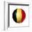 Soccer Football Ball With Belgium Flag-daboost-Framed Art Print