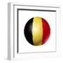 Soccer Football Ball With Belgium Flag-daboost-Framed Art Print