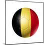 Soccer Football Ball With Belgium Flag-daboost-Mounted Art Print