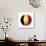 Soccer Football Ball With Belgium Flag-daboost-Art Print displayed on a wall