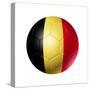 Soccer Football Ball With Belgium Flag-daboost-Stretched Canvas