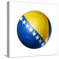 Soccer Football Ball with Bosnia and Herzegovina Flag-daboost-Stretched Canvas