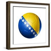 Soccer Football Ball with Bosnia and Herzegovina Flag-daboost-Framed Premium Giclee Print