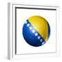 Soccer Football Ball with Bosnia and Herzegovina Flag-daboost-Framed Premium Giclee Print