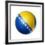 Soccer Football Ball with Bosnia and Herzegovina Flag-daboost-Framed Premium Giclee Print