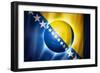 Soccer Football Ball with Bosnia and Herzegovina Flag-daboost-Framed Premium Giclee Print