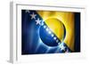 Soccer Football Ball with Bosnia and Herzegovina Flag-daboost-Framed Premium Giclee Print