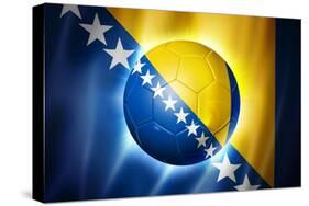 Soccer Football Ball with Bosnia and Herzegovina Flag-daboost-Stretched Canvas