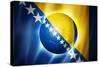 Soccer Football Ball with Bosnia and Herzegovina Flag-daboost-Stretched Canvas