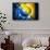 Soccer Football Ball with Bosnia and Herzegovina Flag-daboost-Framed Stretched Canvas displayed on a wall