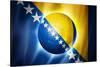 Soccer Football Ball with Bosnia and Herzegovina Flag-daboost-Stretched Canvas