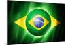 Soccer Football Ball with Brazil Flag-daboost-Mounted Premium Giclee Print