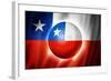 Soccer Football Ball with Chile Flag-daboost-Framed Art Print