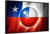 Soccer Football Ball with Chile Flag-daboost-Framed Stretched Canvas