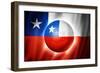 Soccer Football Ball with Chile Flag-daboost-Framed Premium Giclee Print