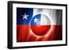 Soccer Football Ball with Chile Flag-daboost-Framed Art Print