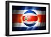 Soccer Football Ball with Costa Rica Flag-daboost-Framed Art Print