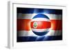 Soccer Football Ball with Costa Rica Flag-daboost-Framed Art Print