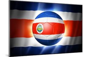 Soccer Football Ball with Costa Rica Flag-daboost-Mounted Art Print