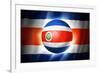 Soccer Football Ball with Costa Rica Flag-daboost-Framed Art Print