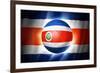 Soccer Football Ball with Costa Rica Flag-daboost-Framed Art Print