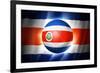 Soccer Football Ball with Costa Rica Flag-daboost-Framed Art Print