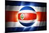 Soccer Football Ball with Costa Rica Flag-daboost-Mounted Art Print