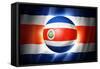 Soccer Football Ball with Costa Rica Flag-daboost-Framed Stretched Canvas