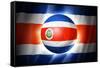 Soccer Football Ball with Costa Rica Flag-daboost-Framed Stretched Canvas