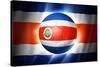 Soccer Football Ball with Costa Rica Flag-daboost-Stretched Canvas