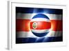 Soccer Football Ball with Costa Rica Flag-daboost-Framed Art Print