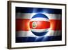 Soccer Football Ball with Costa Rica Flag-daboost-Framed Art Print