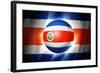 Soccer Football Ball with Costa Rica Flag-daboost-Framed Art Print