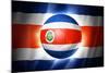 Soccer Football Ball with Costa Rica Flag-daboost-Mounted Art Print