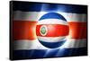 Soccer Football Ball with Costa Rica Flag-daboost-Framed Stretched Canvas