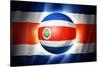 Soccer Football Ball with Costa Rica Flag-daboost-Stretched Canvas