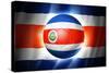 Soccer Football Ball with Costa Rica Flag-daboost-Stretched Canvas