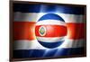 Soccer Football Ball with Costa Rica Flag-daboost-Framed Art Print