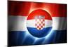 Soccer Football Ball with Croatia Flag-daboost-Mounted Art Print