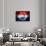 Soccer Football Ball with Croatia Flag-daboost-Framed Art Print displayed on a wall