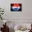 Soccer Football Ball with Croatia Flag-daboost-Framed Stretched Canvas displayed on a wall