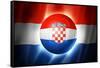 Soccer Football Ball with Croatia Flag-daboost-Framed Stretched Canvas