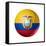 Soccer Football Ball with Ecuador Flag-daboost-Framed Stretched Canvas