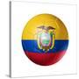 Soccer Football Ball with Ecuador Flag-daboost-Stretched Canvas