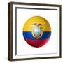 Soccer Football Ball with Ecuador Flag-daboost-Framed Premium Giclee Print