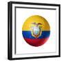 Soccer Football Ball with Ecuador Flag-daboost-Framed Premium Giclee Print