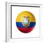 Soccer Football Ball with Ecuador Flag-daboost-Framed Premium Giclee Print