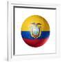 Soccer Football Ball with Ecuador Flag-daboost-Framed Premium Giclee Print